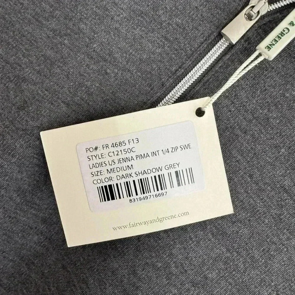 Fairway & Greene Ladies Luxury Interlock 1/4 Zip Pullover Size M - Picture 10 of 12